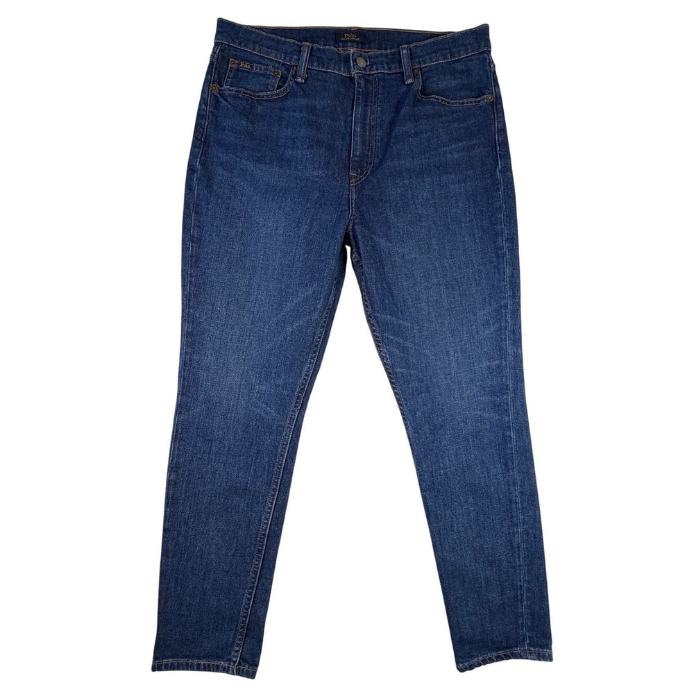 Polo Ralph Lauren Tompkins Skinny Jeans Womens 35x27 High Rise Dark Indigo Denim
